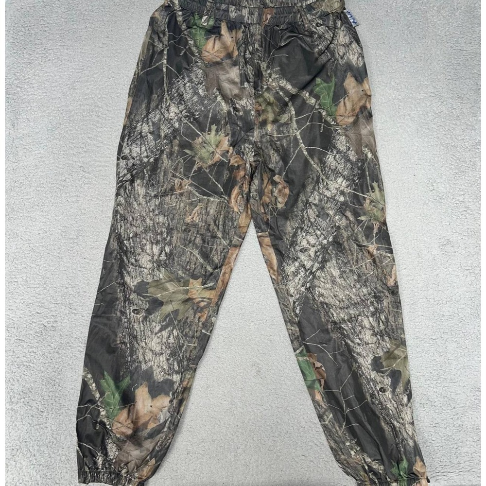 VTG Browning Rain Pants Men's Sz XL Camo Realtree Oak Drylite Pre Vent Ankle Zip